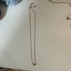 Rose Gold Heart Charm Necklace